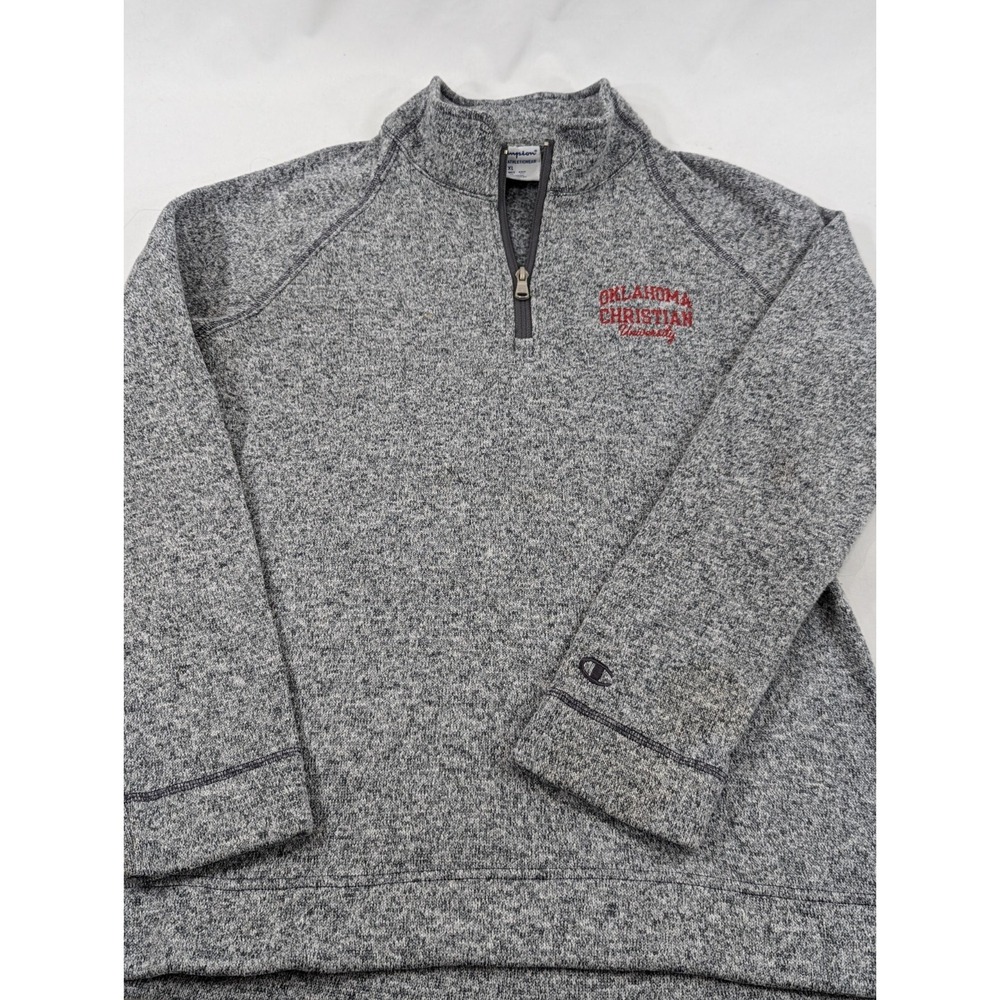 Champion XL Gray Quarter Zip Pullover‎ Mock Neck Women's Oklahoma Christian XL